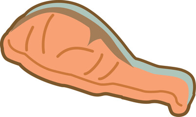 さけの切り身　線あり