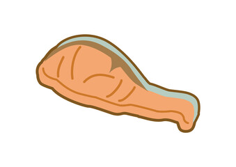 さけの切り身　線ありpng