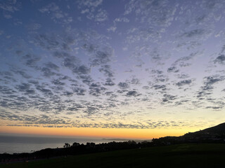 sunset over the mountains