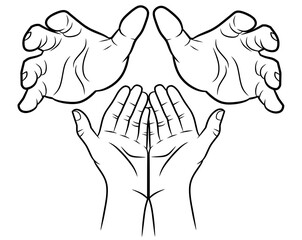illustration of hands