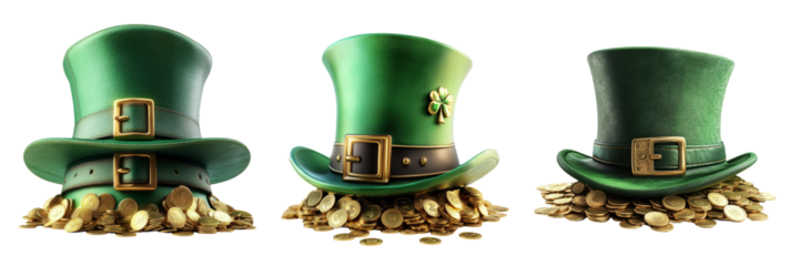 St. Patrick's Day Hats with Gold Coins Collection