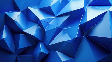 Abstract Blue Geometric Polygonal Shapes Background