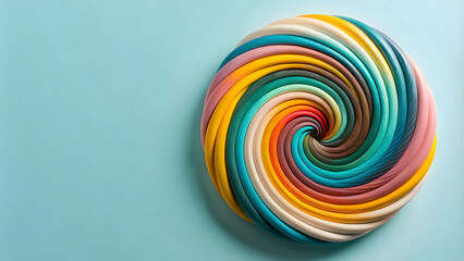 Colorful Spiral Convergence Abstract Image with Ample Copy Space for Unity Concept