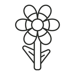 Flower outline icon, editable vector illustration and transparent graphic element. Isolated on white background