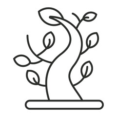 Autumn outline icon, editable vector illustration and transparent graphic element. Isolated on white background