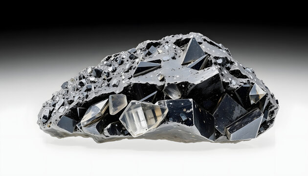 Ilmenite, transparent background, isolated image, detailed, with white tones