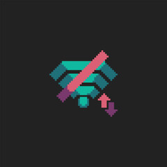  this is wifi icon in pixel art style this item good for presentations,stickers, icons, t shirt design,game asset,logo and your project.