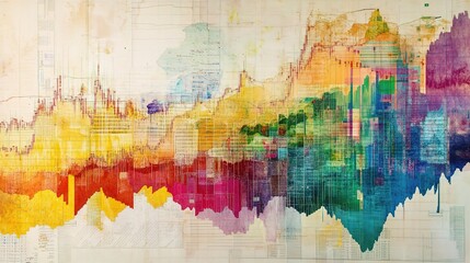 Obraz premium Colorful Growth Chart Representing Investment and Finance Trends