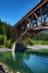Obraz premium Stunning Collection of BC Bridges: Architectural Styles and Scenic Backdrops