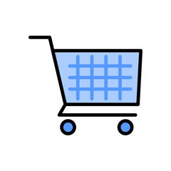 shopping cart icon on transparent background