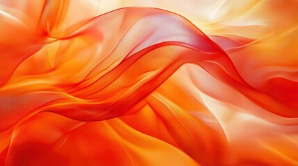 Obraz premium Abstract Orange and Yellow Fabric Waves