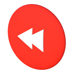 斜めの動画・音楽再生ボタン(巻き戻し)のアイコンイラスト