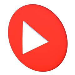 斜めの動画・音楽再生ボタン(再生)のアイコンイラスト