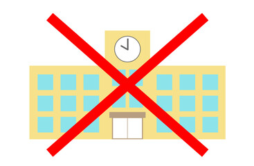 学級閉鎖・学校閉鎖のイメージイラスト