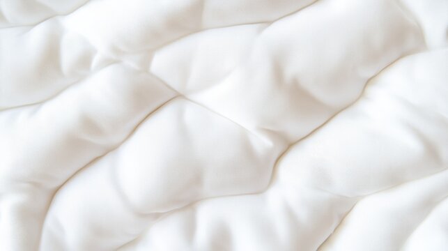 Soft white eiderdown feathers are delicately layered showcasing their smooth texture and fine details. Warm lighting enhances the fluffy appearance creating a cozy and inviting feel
