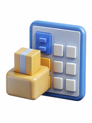 Obraz premium Macro view of logistics cost calculator and digital invoices concept as Close up of a logistics cost calculator beside digital invoices displayed on a tablet symbolizing the marginal cost of logistics