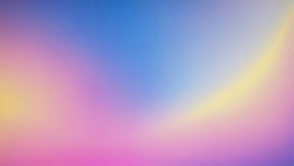 Smooth transition of colors from blue to pink and yellow within an abstract grainy texture