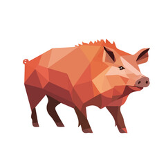 Wild Boar – A Robust Vector Geometry Illustration for Nature and Wildlife Art Enthusiasts
