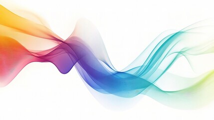 Obraz premium Abstract Rainbow Growth Graph with Colorful Waves and Flowing Design