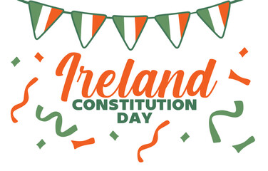 ireland constitution day with irish flag