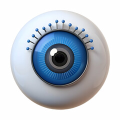 Macro Eye Microchip Iris Concept Symbolizing Technology and Human Integration