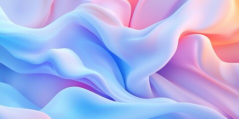 Obraz premium Abstract Pastel Waves Flowing Seamlessly Together