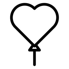 heart balloon icon