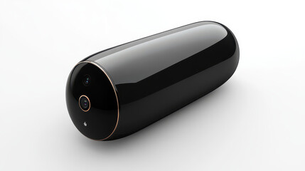 Sleek Black Smart Camera with Minimalist Design
