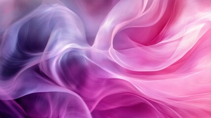 Fototapeta premium Abstract Pink and Purple Fabric Waves Swirling Design