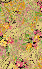 Ethereal Symphony: A Digital Abstract Allover Design Pattern