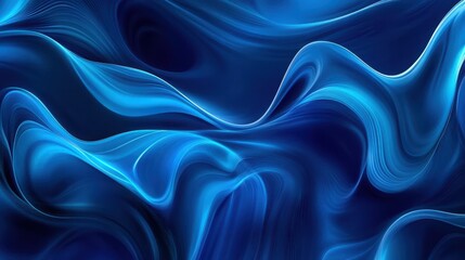 Obraz premium Abstract Blue Swirling Wave Pattern Design