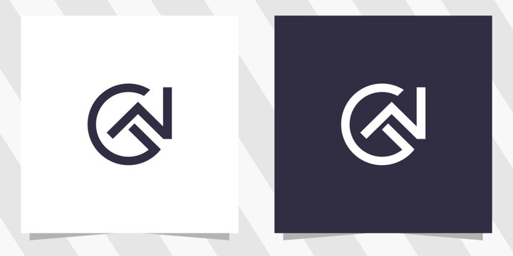 letter wg gw logo design