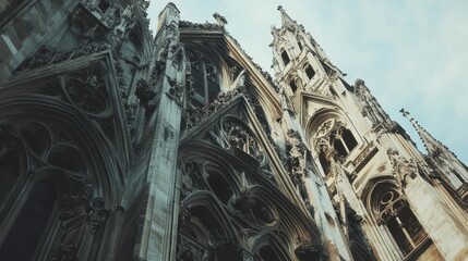 Naklejka premium Majestic Gothic Architecture of St. Stephen's Cathedral in Vienna