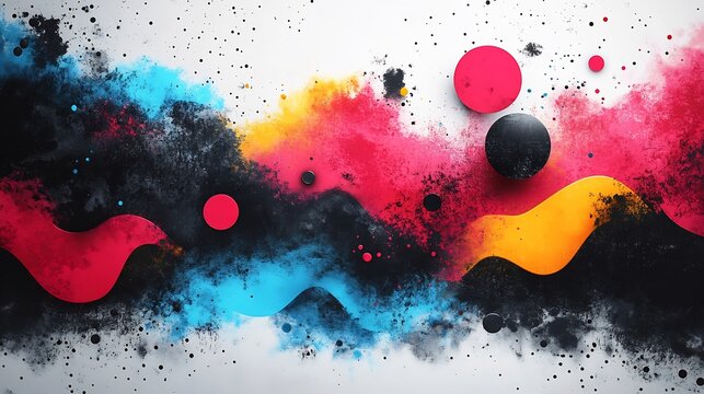 Creative social media end screen template with bold text and animated shapes isolated on a transparent background for content creators