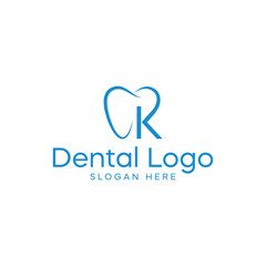 Letter K Dental Logo Friendly Dental Logo for Health Services
