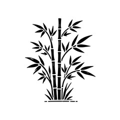 Fototapeta premium Bamboo Silhouette: Elegant & Serene 