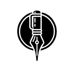 Pen & Ink Icon:  A simple yet powerful symbol of creativity, writing, and communication.  The iconic pen and ink icon is perfect for branding, design, and web graphics.