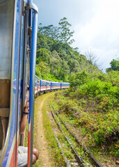 Colonial train route built by the British Empire, offering a journey through history, stunning mountains, waterfalls, and tea estates—Ella Odyssey train journey 2024.12.13 Ella Sri Lanka