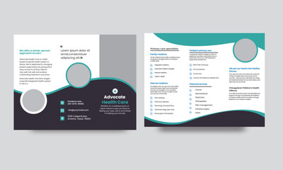 Medical And HealthCare Tri fold Brochure Template