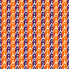 Seamless pattern. Paint brush triangles ornament. Hand drawn geometrical backdrop. Triangular shapes wallpaper. Geometric background. Ethnic motif. Arrows textile print. Web design. Vector scales.