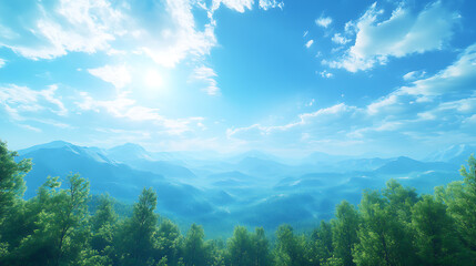 Naklejka premium The blue sky, wallpaper, the brightness of the sky, so beautiful.