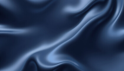 Fototapeta premium Abstract Blue Silk Drapery Soft Flowing Fabric