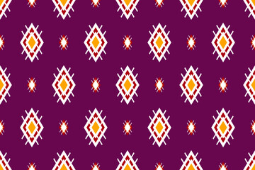 Geometric ethnic oriental seamless pattern traditional Design for background,carpet,wallpaper.clothing,wrapping,Batik fabric,Vector illustration.embroidery style - Sadu, sadou, sadow or sado