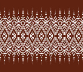 Geometric ethnic oriental seamless pattern traditional Design for background,carpet,wallpaper.clothing,wrapping,Batik fabric,Vector illustration.embroidery style - Sadu, sadou, sadow or sado