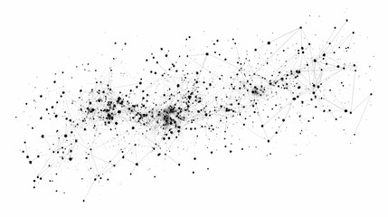 Naklejka premium Display a constellation pattern with stars connected by lines, set against a white background to symbolize navigation, destiny, and the vastness of the universe. Constellation. Illustration