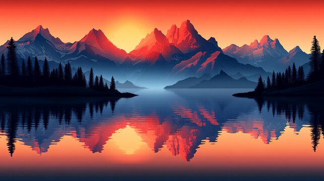 retro sci-fi background depicting a futuristic 80s landscape with a digital cyber surface. Perfect for designs inspired by the 1980s, evoking nostalgia, technology, and vibrant chaos