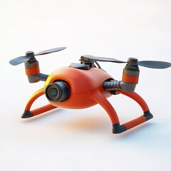 Obraz premium 3D rescue drone with Vibrant Colors and Detailed Textures cartoon style, isolated on a white background