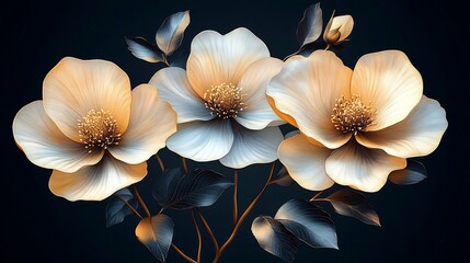 Floral logo with intricate details and transparent background ideal for boutique branding