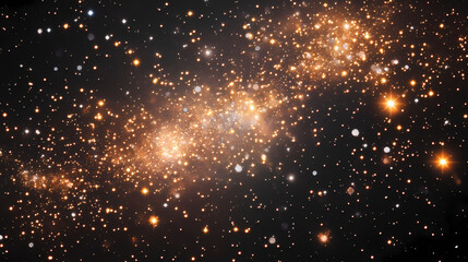 Fototapeta premium A constellation twinkles in the night sky, its stars forming a familiar pattern. Constellation. Illustration