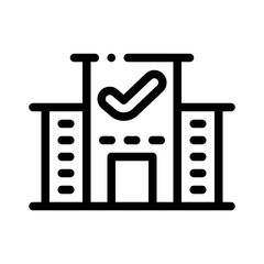 Hotel Booking line icon